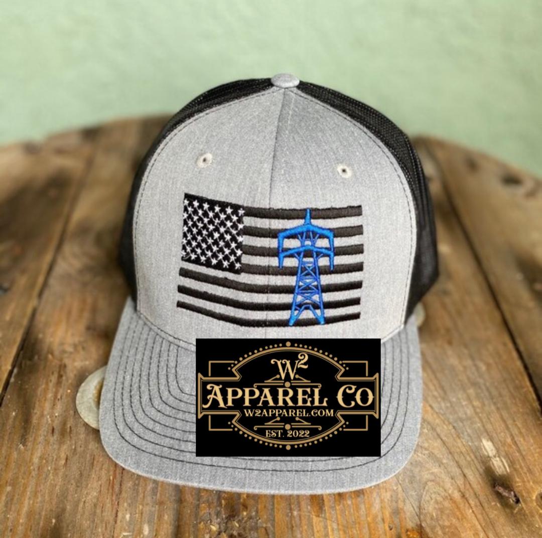 American Flag Transmission Lineman Cap