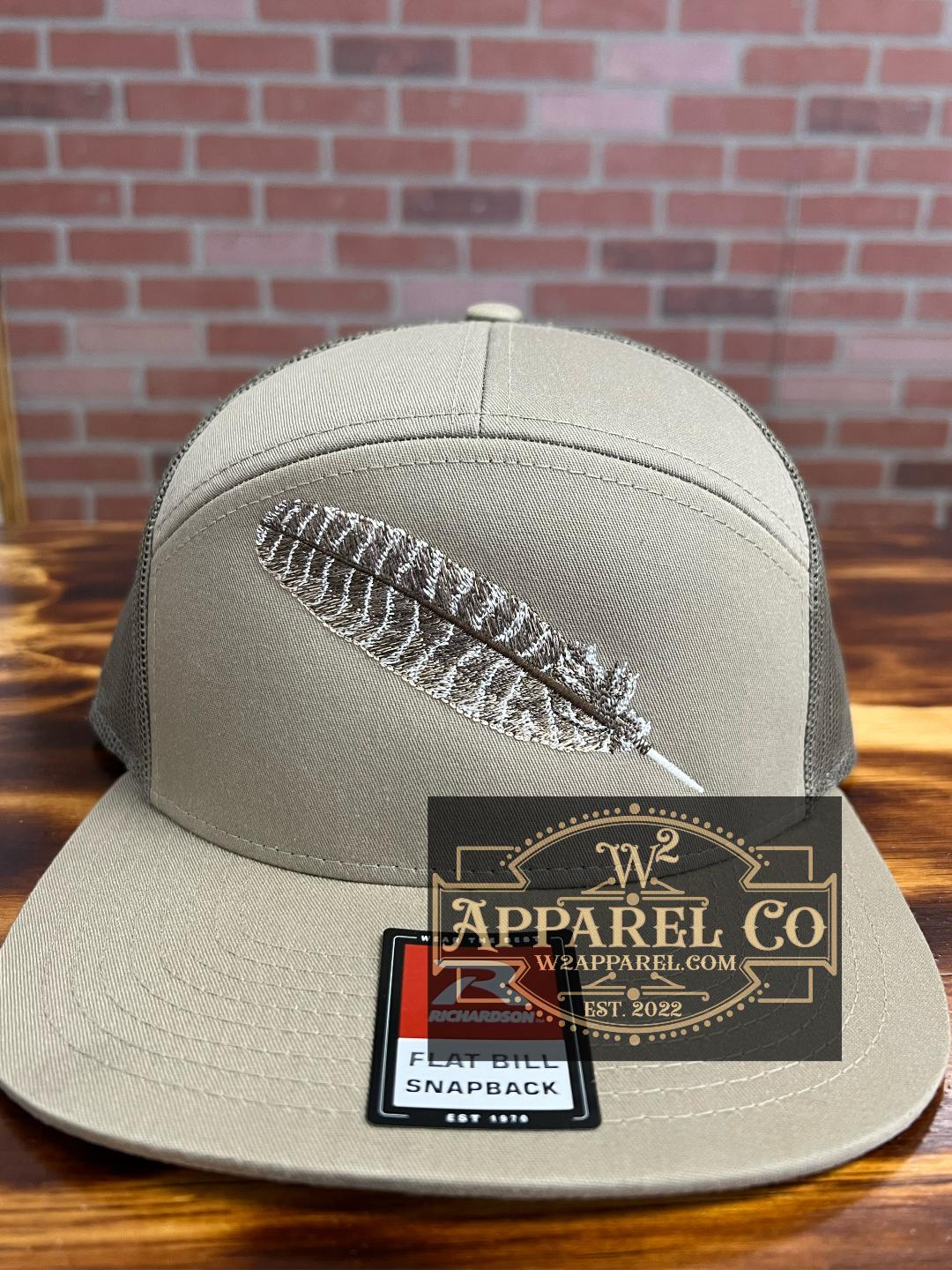 Turkey Feather Flat Bill Cap